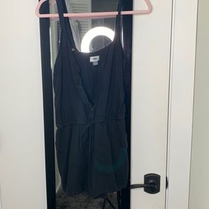 Old Navy Black Button Up Romper